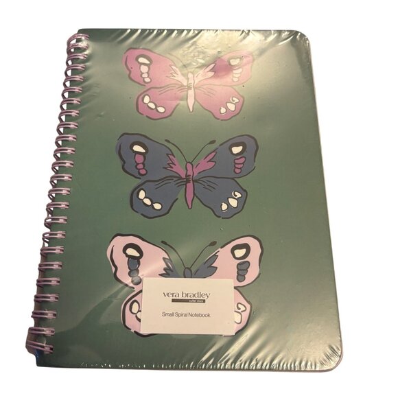 Vera Bradley Small Spiral Notebook WILD PRAIRIE Butterfly 160 Sheets Interior Po - Picture 1 of 4
